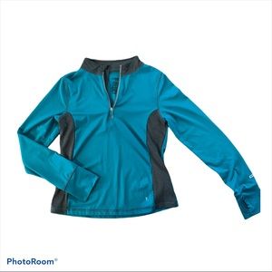 Danskin Now active teal quarter zip pullover